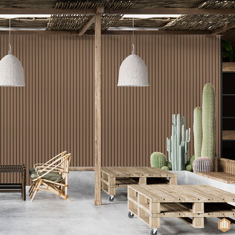 Bardage composite claire voie - style Chene - Acoupanel™