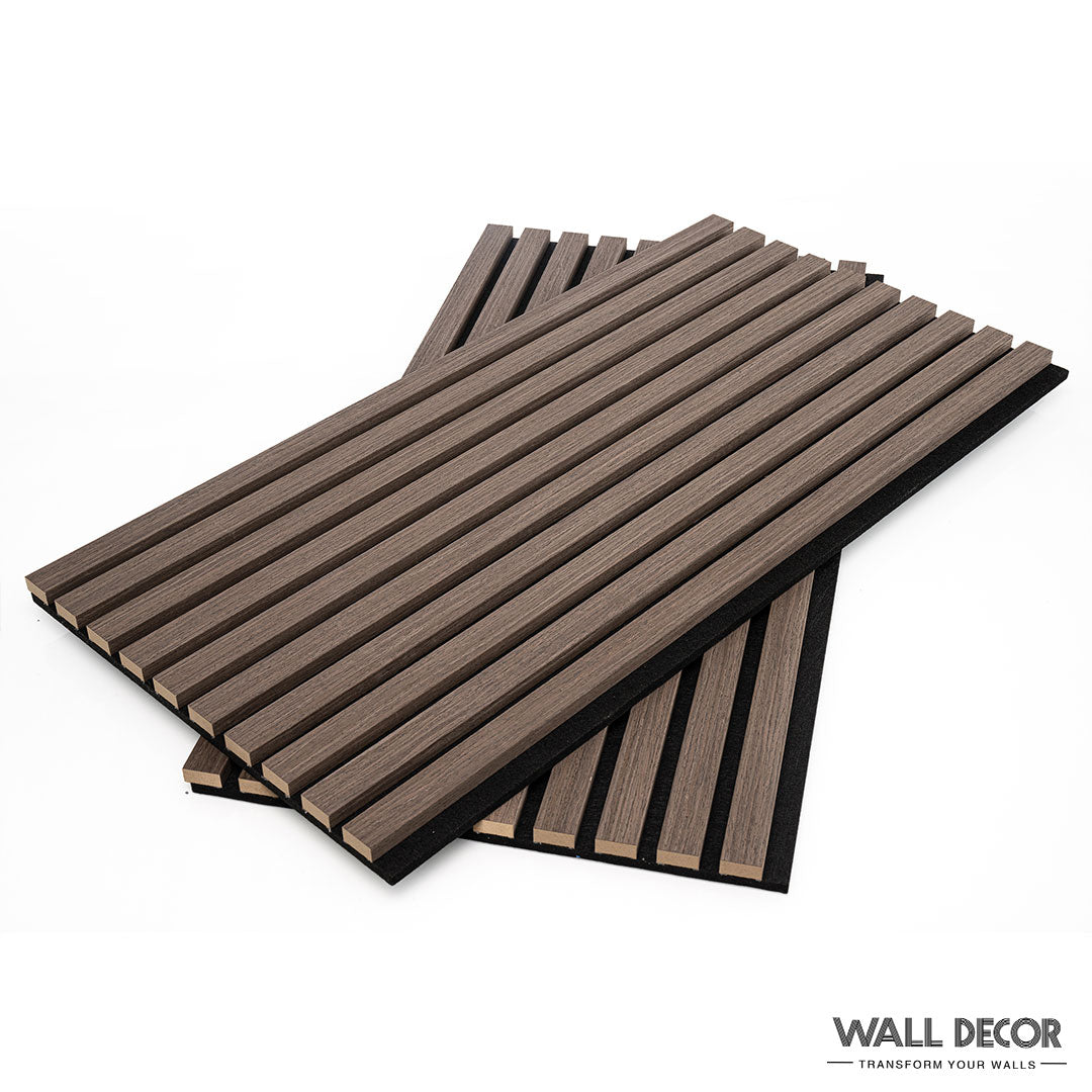 Panneaux Tasseaux Acoustiques Chêne Marron - 1,28m²