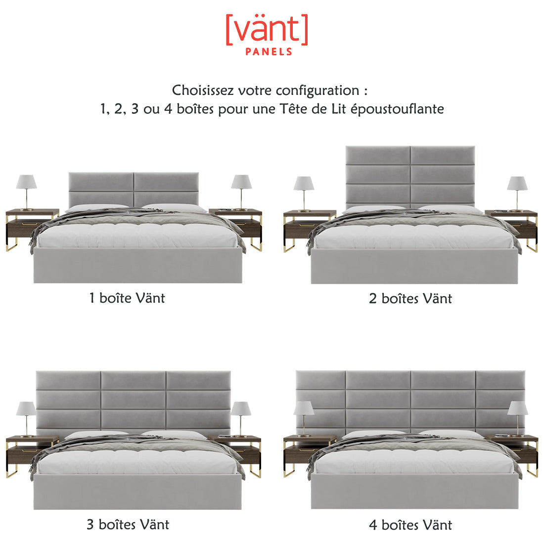 Tête de Lit Matelassée Simili Cuir Argent 76cm