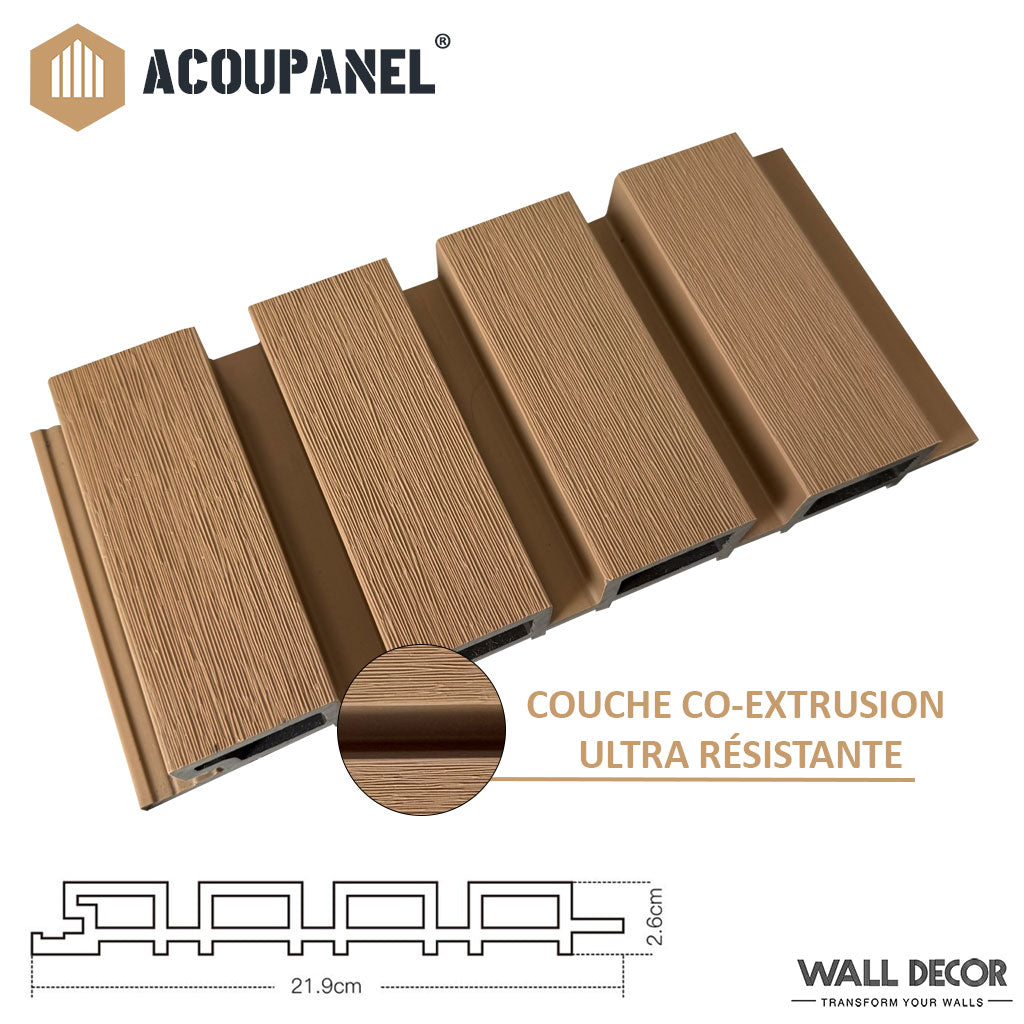 Échantillon Bardage composite claire voie - Acoupanel™