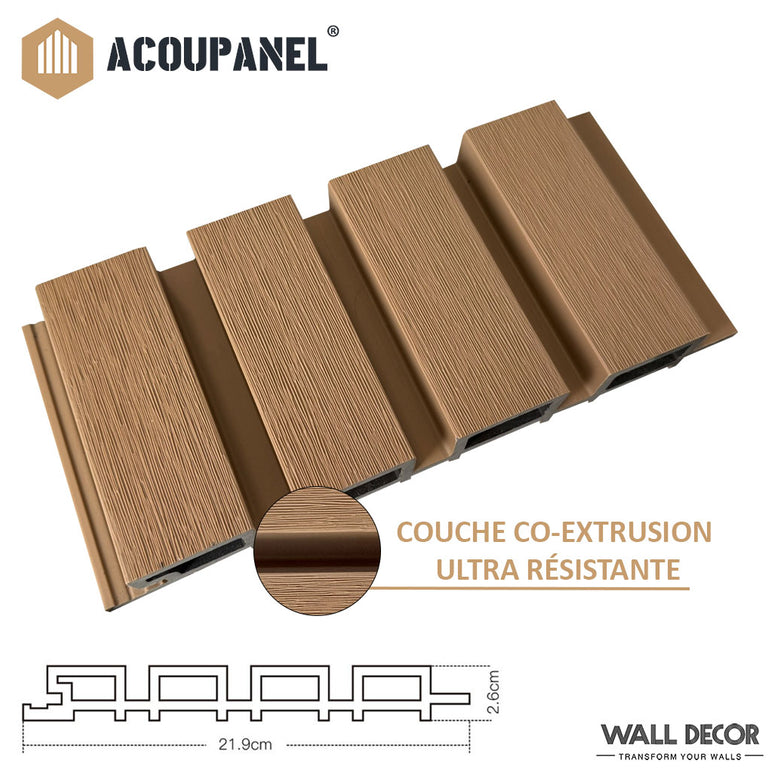 Échantillon Bardage composite claire voie - Acoupanel™