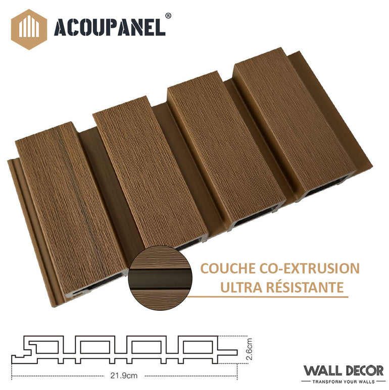 Échantillon Bardage composite claire voie - Acoupanel™