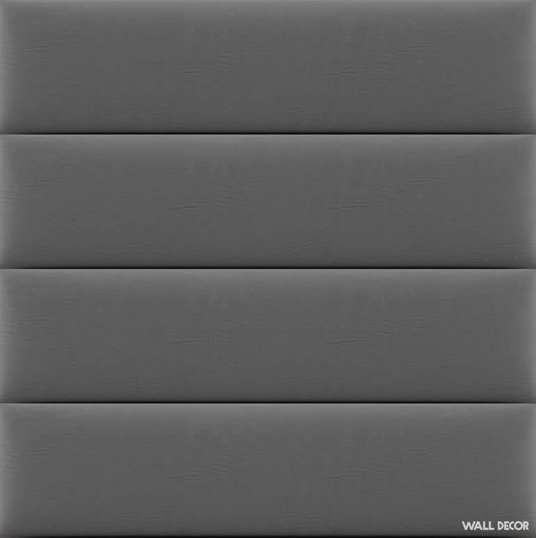 panneau tête de lit simili cuir gris