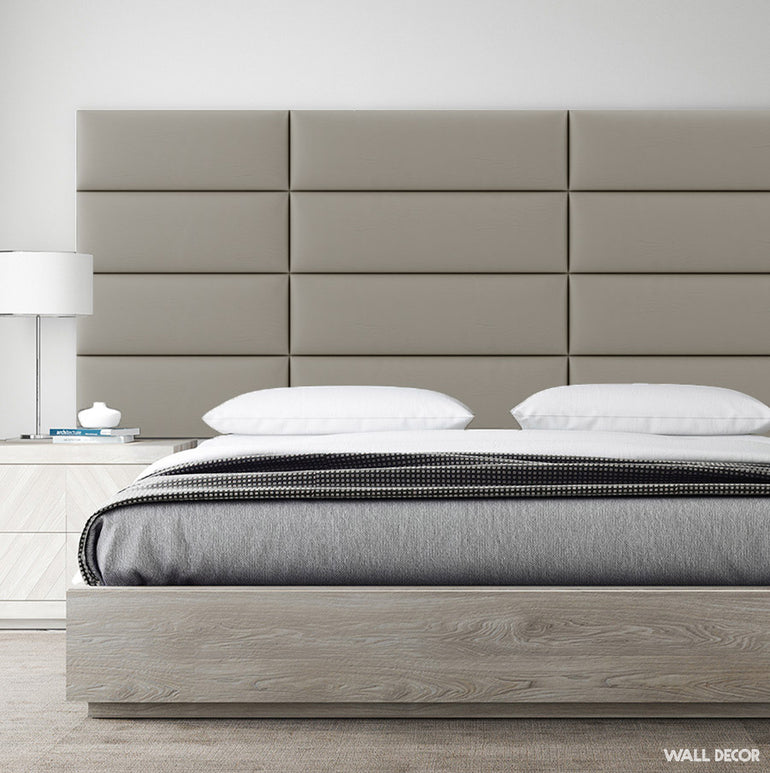 Panneaux muraux tête de lit taupe