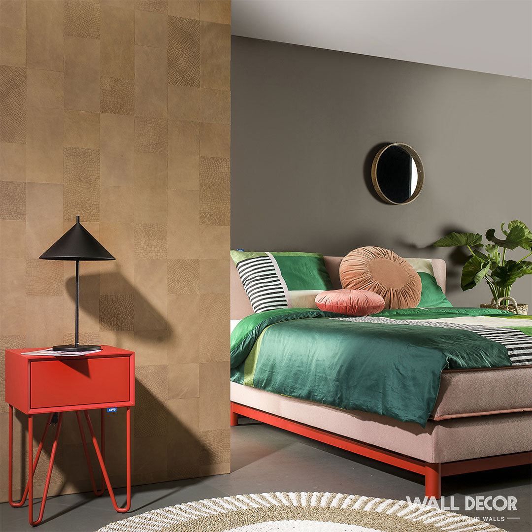 Lames adhésives Cuir Terracotta Lugard – 32 lames, soit 1,08 m²