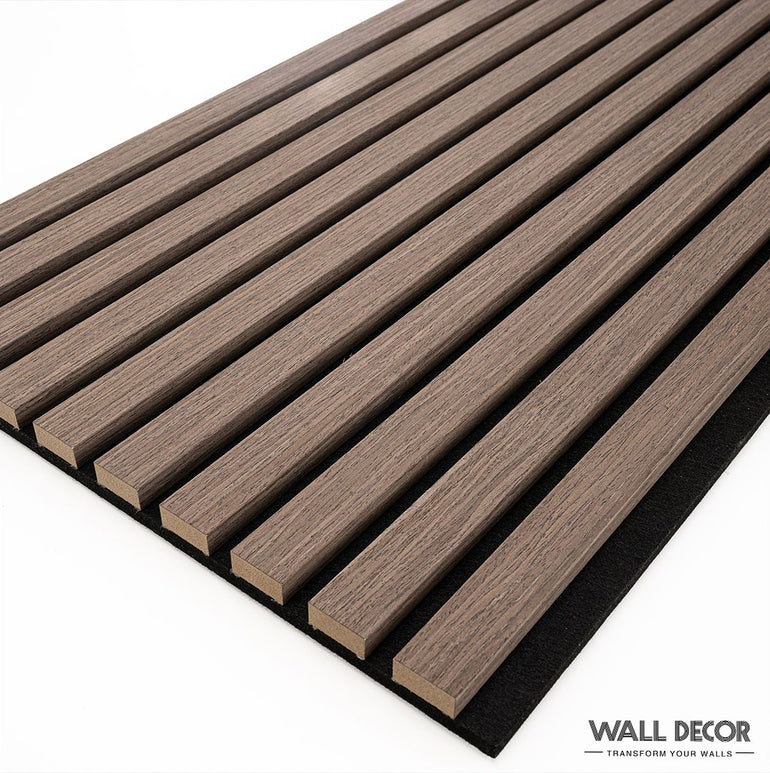 Panneaux Tasseaux Acoustiques Chêne Marron - 1,28m²